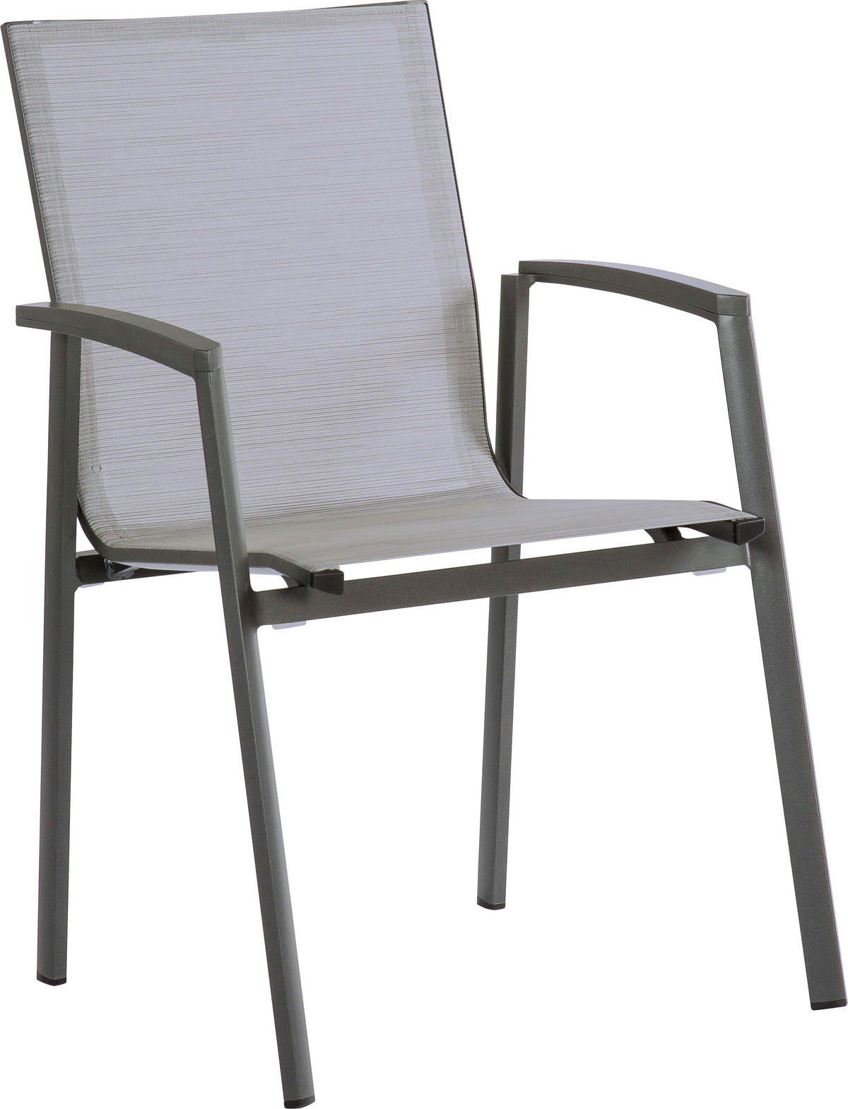 STAPELSESSEL Aluminium Anthrazit, Silberfarben  - Anthrazit/Silberfarben, Design, Textil/Metall (64/57/89cm) - Stern