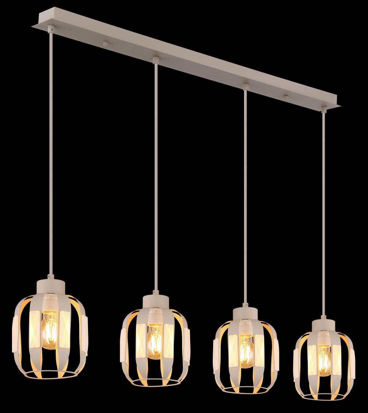 HÄNGELEUCHTE Arlen 100/16/120 cm   - Sandfarben/Beige, Design, Glas/Textil (100/16/120cm) - Globo