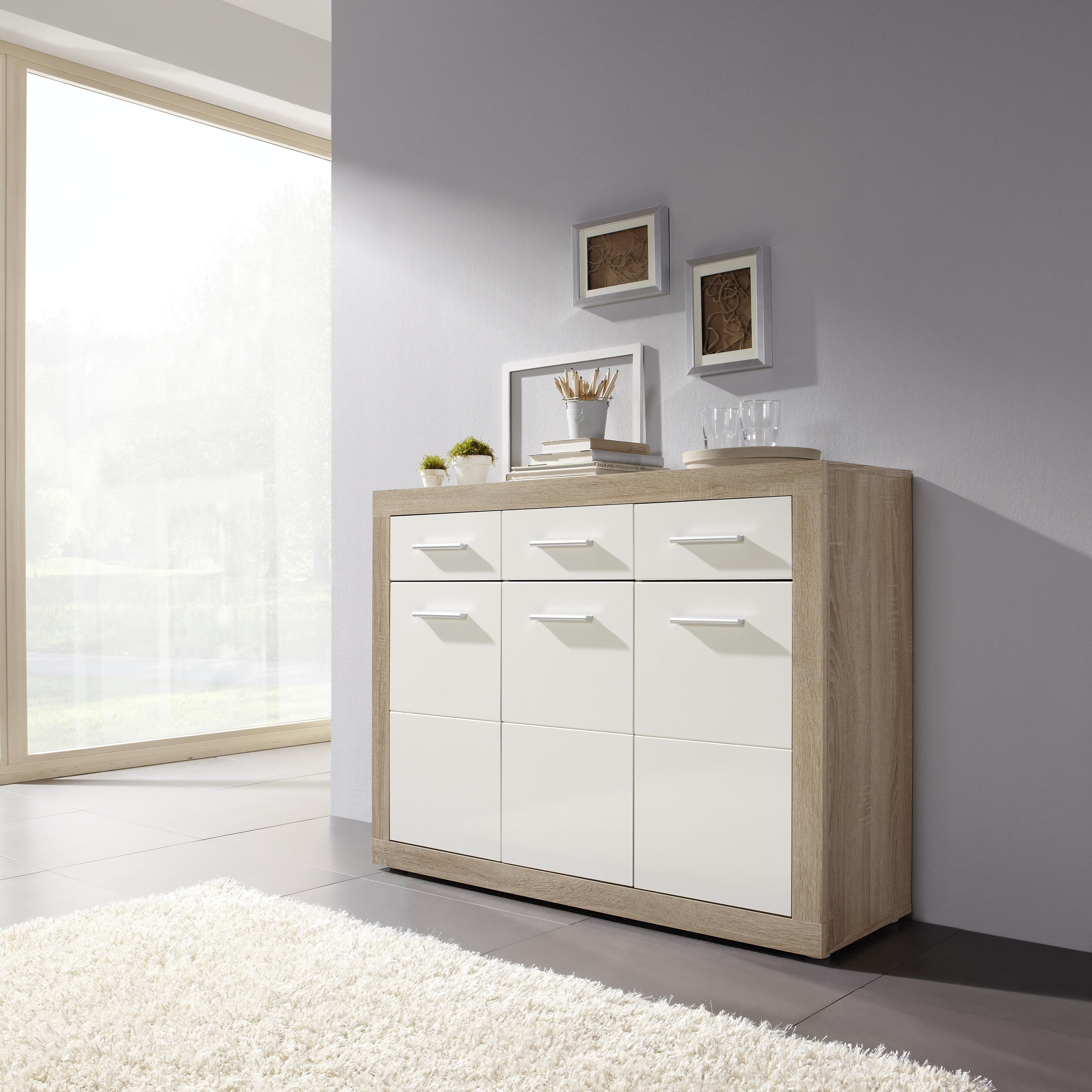 KOMMODE  in 117/88/37 cm  - Silberfarben/Alufarben, Design, Holz/Holzwerkstoff (117/88/37cm) - Xora