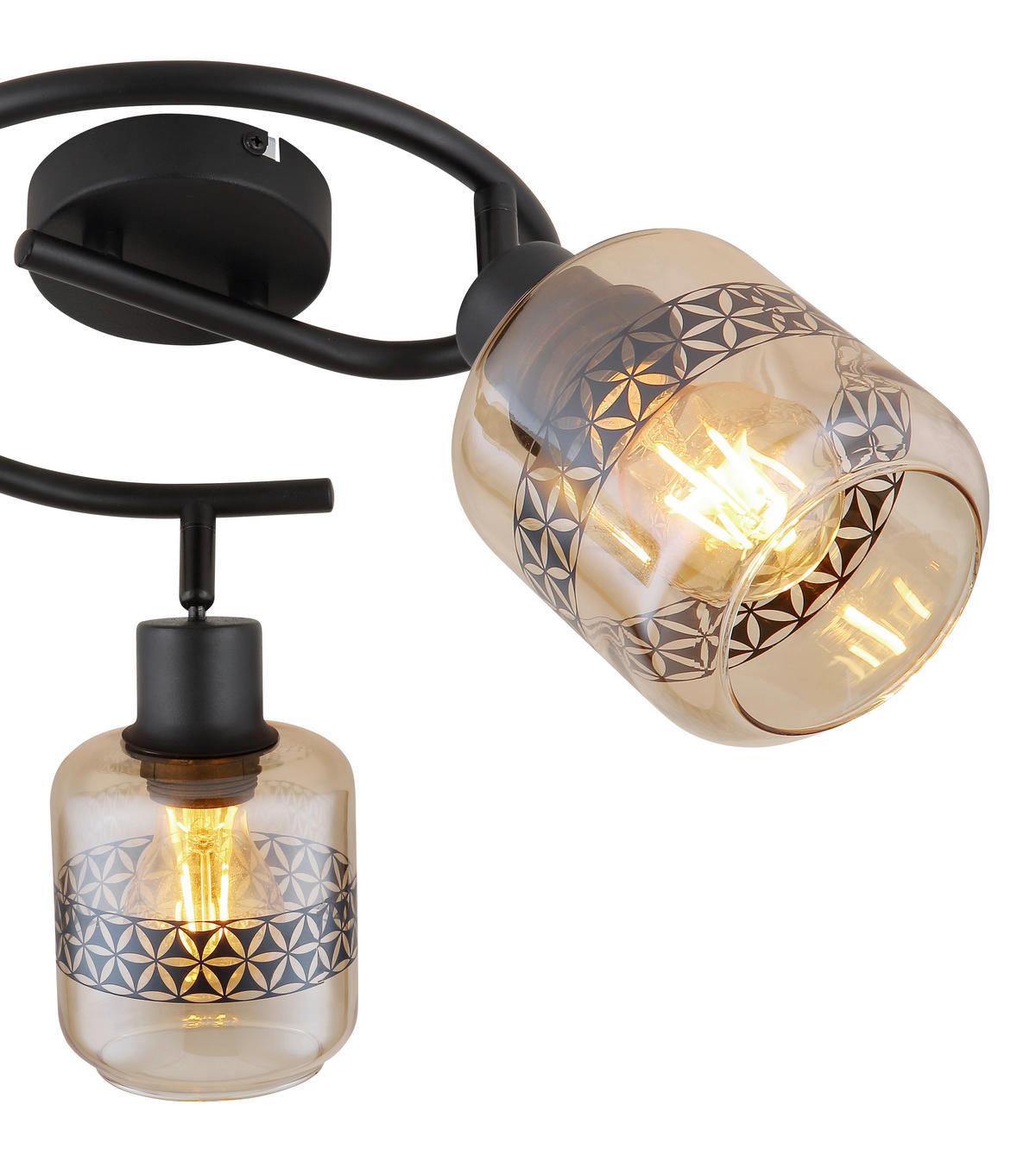REFLEKTOR  Lazarus      25/25 cm       - črna, Design, kovina/steklo (25/25cm) - Globo