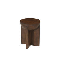 BEISTELLTISCH 40/40/50 cm Mangoholz massiv Braun rund  - Braun, Design, Holz (40/40/50cm) - MID.YOU