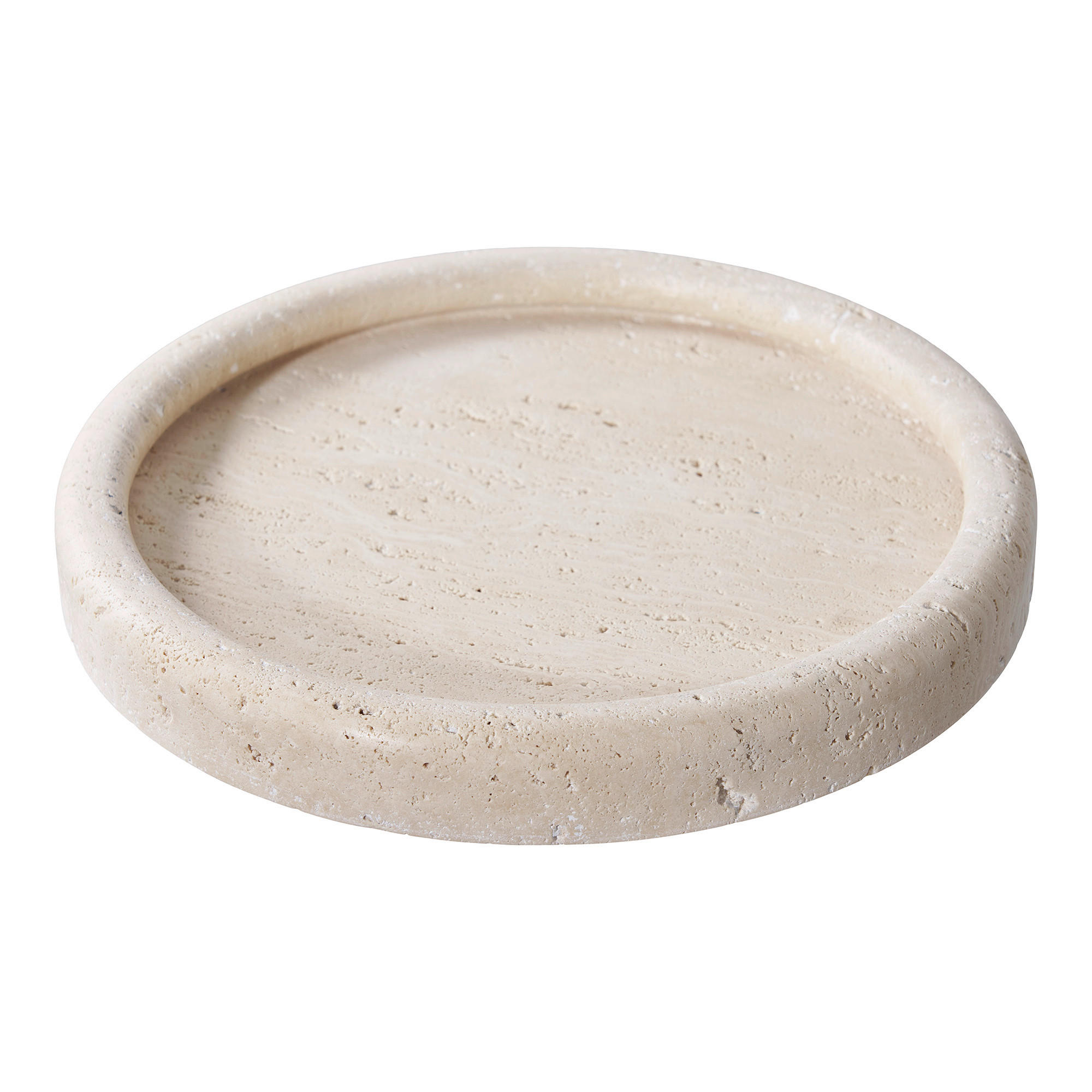 Thumbnail - Serviertablett, Beige, Stein, rund, 25.5x2.5x25.5 cm, Reach, Tischkultur & Servieren, Tabletts