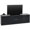 TV-SZEKRÉNY 180/54/40,5 cm  - alumíniumszínű/antracit, Design, faalapú anyag/Üveg (180/54/40,5cm) - Voleo
