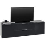 LOWBOARD  in 180/54/40,5 cm  - Anthrazit/Alufarben, Design, Glas/Holzwerkstoff (180/54/40,5cm) - Voleo