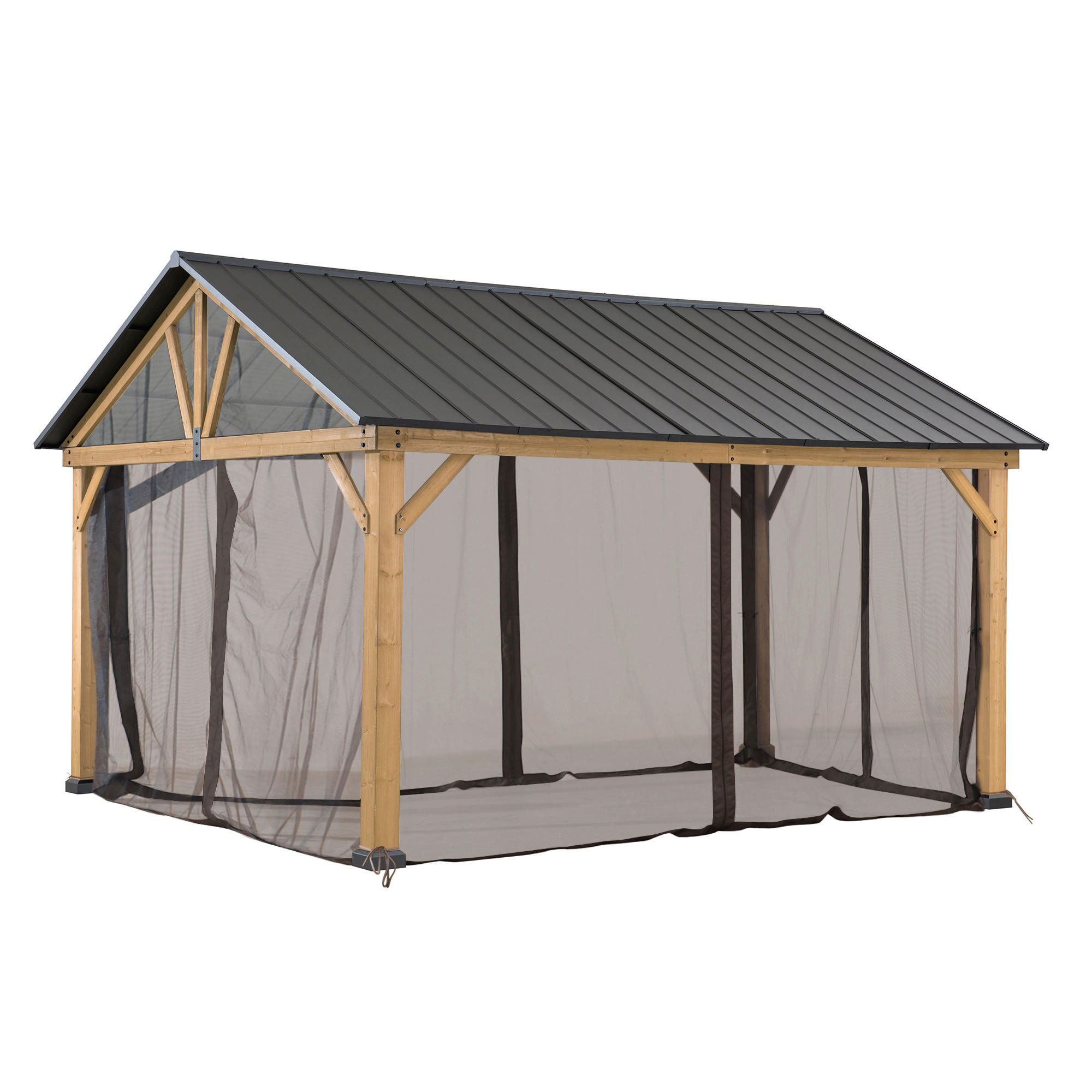 PAVILLON-SEITENTEIL  - Braun, Basics, Textil (320/220cm) - Modante
