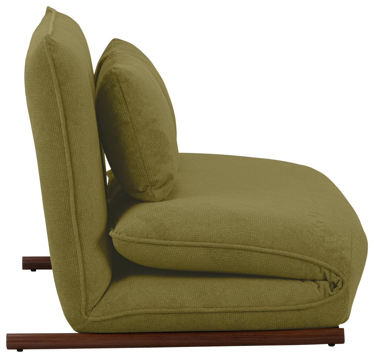 SOFA VELIN Samt Grün, Dunkelbraun  - Dunkelbraun/Grün, Design, Textil/Metall (140/97/80cm) - MID.YOU