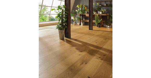 Parkett Landhausdiele Eiche per m² - Eichefarben, LIFESTYLE, Holz (220/18/1,3cm) - Ambiente