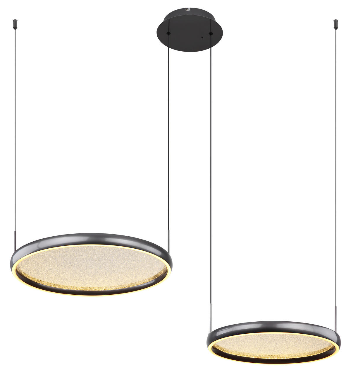 LED-HÄNGELEUCHTE 89/50/150 cm    - Weiss/Schwarz, Design, Kunststoff/Metall (89/50/150cm) - Globo