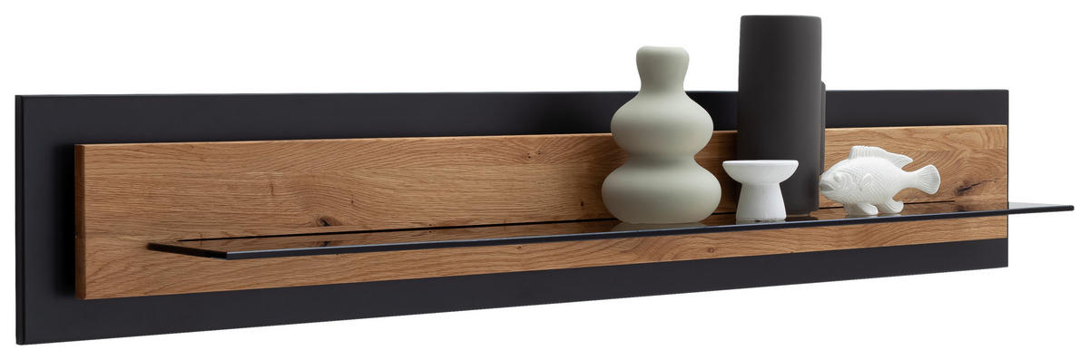 WANDBOARD in 150/26/23 cm Wildeiche  - Wildeiche, Design, Glas/Holz (150/26/23cm) - MID.YOU