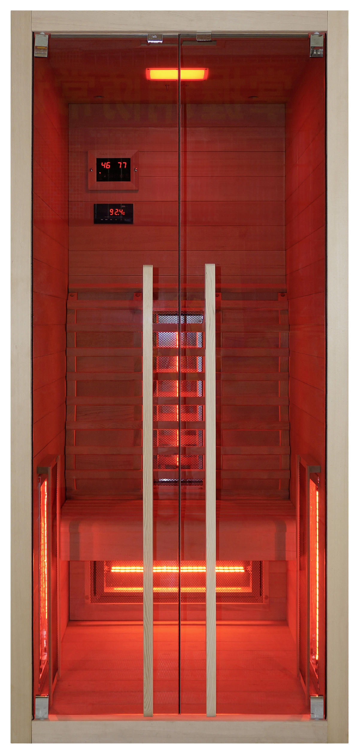 INFRAROTKABINE für 1 Personen RUBY 1  - Naturfarben, Basics, Holz (90,5/195/100cm) - Sanotechnik