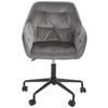 DREHSTUHL Samt Schwarz, Dunkelgrau  - Dunkelgrau/Schwarz, Trend, Kunststoff/Textil (59/92/58,5cm) - Carryhome