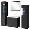 BADEZIMMER 5-teilig  in 120,4 cm  - Schwarz/Weiß, Trend, Glas/Keramik (120,4cm) - P & B