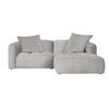 ECKSOFA Ecru Flachgewebe  - Ecru/Schwarz, LIFESTYLE, Kunststoff/Textil (240/173cm) - Stylife