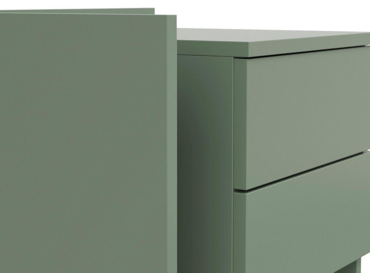 NACHTKÄSTCHEN 50/62/38 cm  in Salbeigrün  - Salbeigrün/Graphitfarben, Design, Holzwerkstoff/Kunststoff (50/62/38cm) - Lomoco