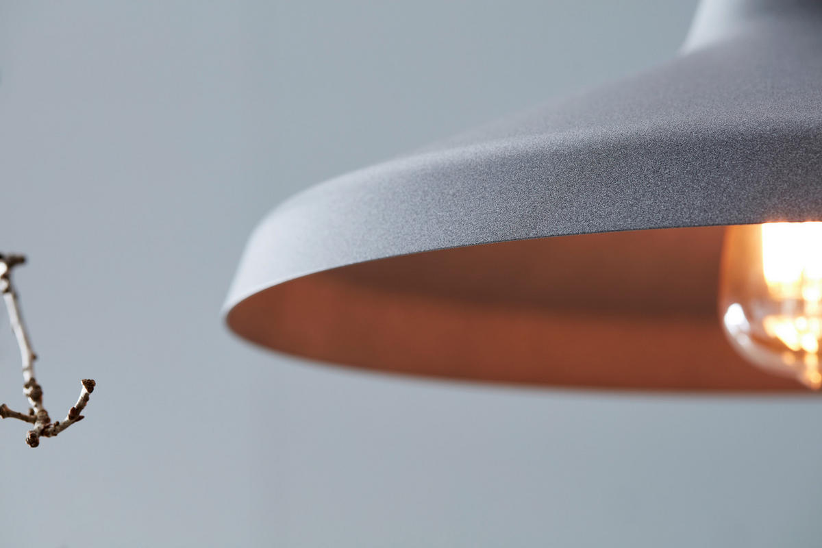 HÄNGLAMPA Titan 40/17,1 cm  - grå, Basics, metall (40/17,1cm) - Belid