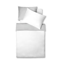 KÉTOLDALAS ÁGYNEMŰHUZAT 220/200 cm  - világosszürke/fehér, Basics, textil (220/200cm) - Fleuresse
