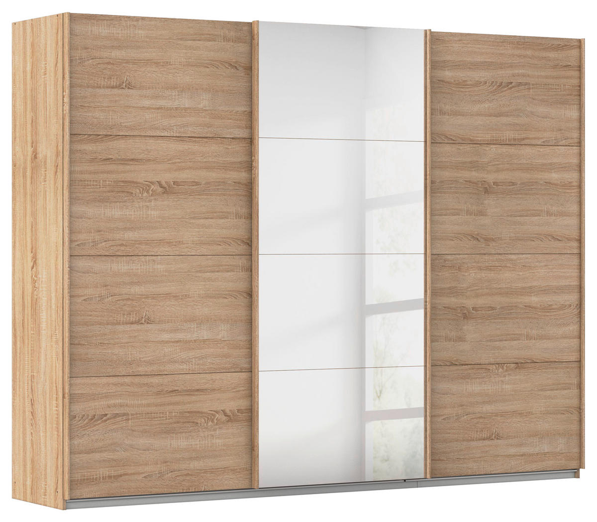 SCHWEBETÜRENSCHRANK in Sonoma Eiche  - Sonoma Eiche, Konventionell, Holzwerkstoff/Metall (271/210/62cm) - Xora
