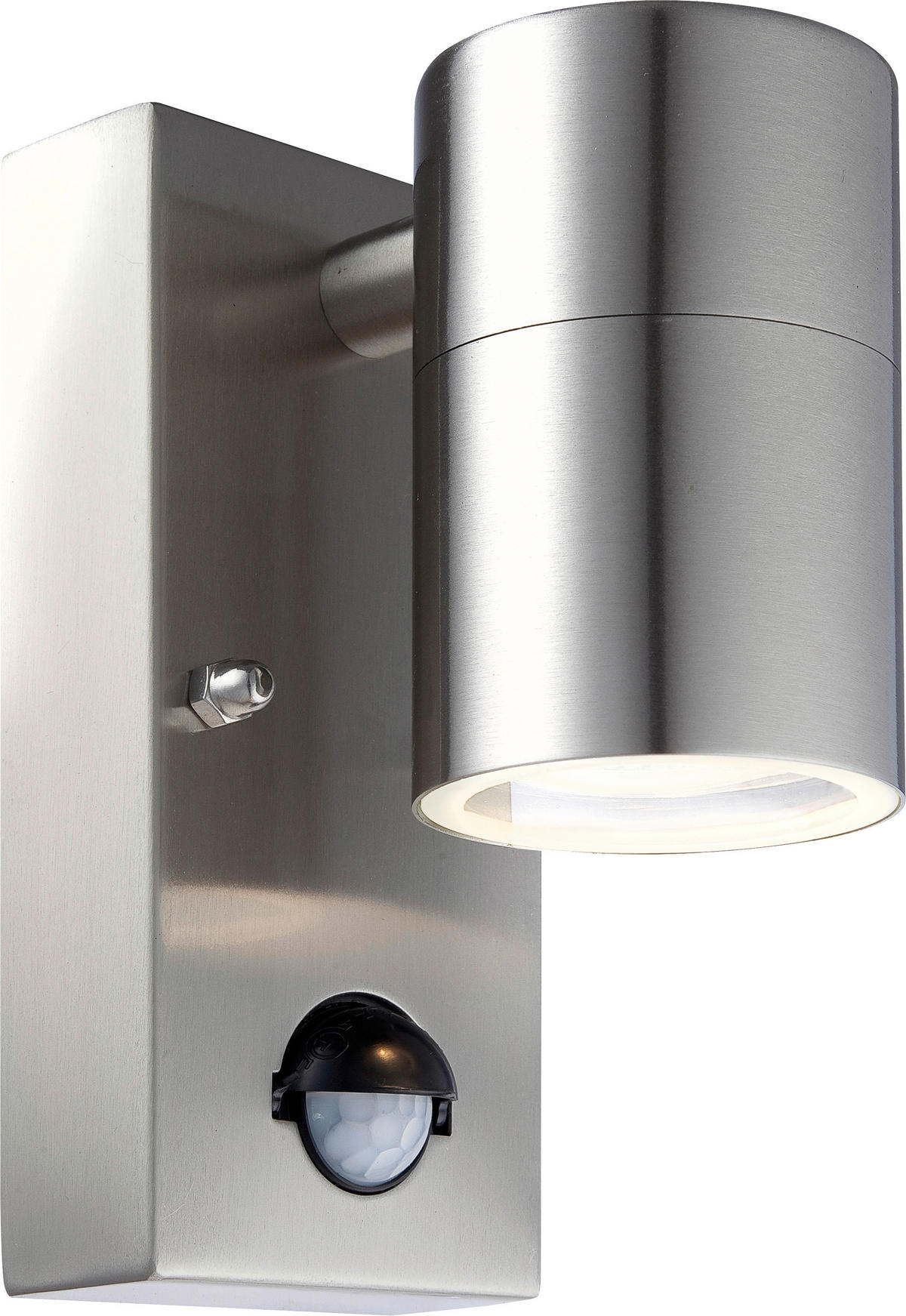 AUSSENWANDLEUCHTE - Klar/Edelstahlfarben, Design, Glas/Metall (7/11/15cm) - Globo
