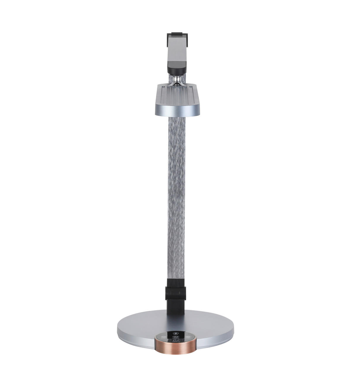 LED ÍRÓASZTALI LÁMPA - krómszínű/fekete, Basics, műanyag/fém (76cm) - Novel