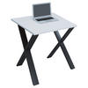 SCHREIBTISCH 80/80/76 cm  in Schwarz, Weiss  - Weiss/Schwarz, Modern, Holzwerkstoff/Metall (80/80/76cm) - MID.YOU