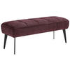 SITZBANK 133/54/47 cm Webstoff Bordeaux Metall  - Bordeaux/Schwarz, MODERN, Textil/Metall (133/54/47cm) - Welnova