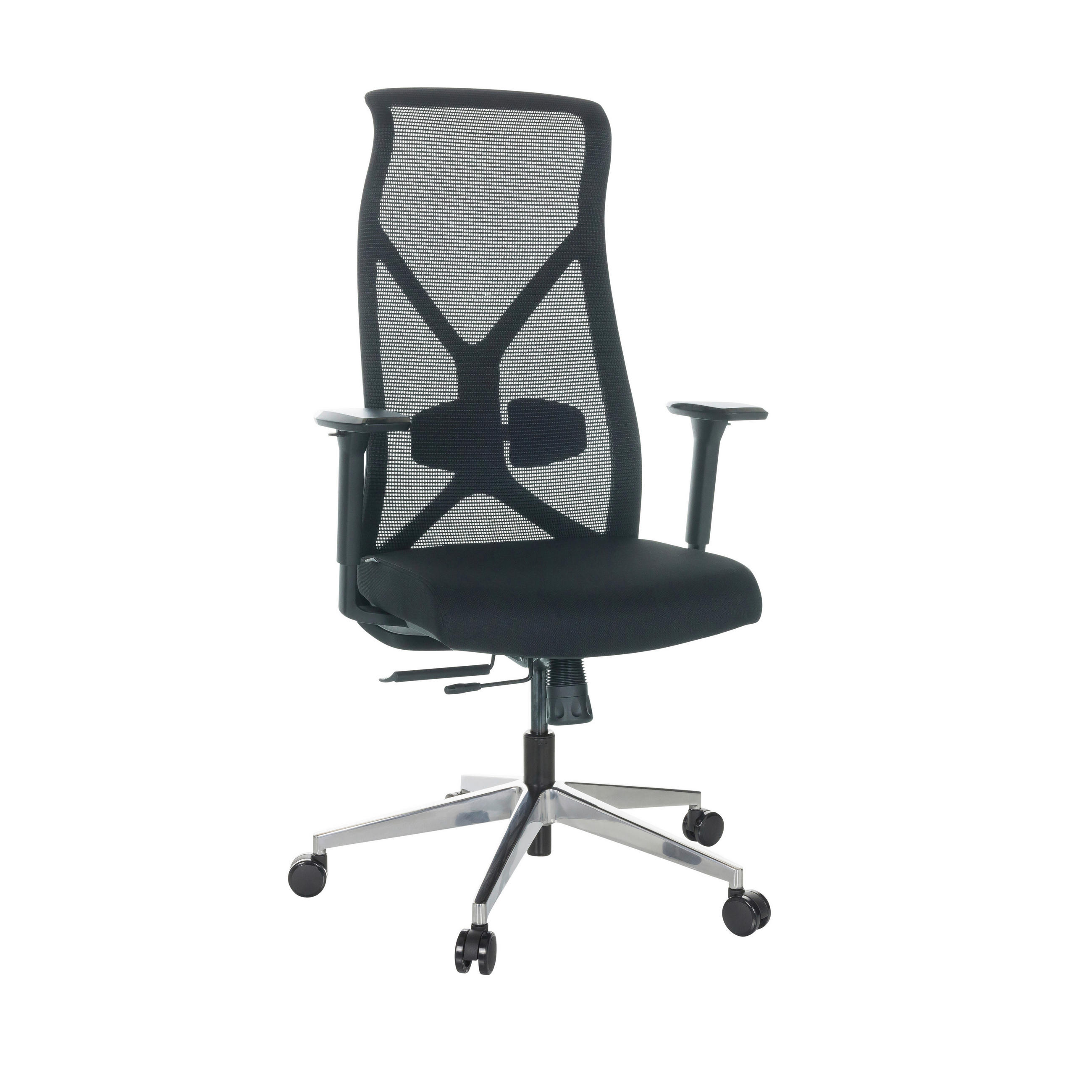 DREHSTUHL  in Schwarz  - Silberfarben/Schwarz, Basics, Kunststoff/Textil (69/119-128/60cm) - MID.YOU