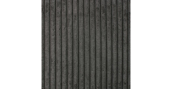 SCHLAFSOFA Cord Graphitfarben Zierkissen, Rückenkissen, Armlehnenkissen, Bettkasten, Schlaffunktion, Rücken echt, Liegefläche im Originalstoff  - Schwarz/Graphitfarben, KONVENTIONELL, Kunststoff/Textil (240/89/100cm) - Carryhome