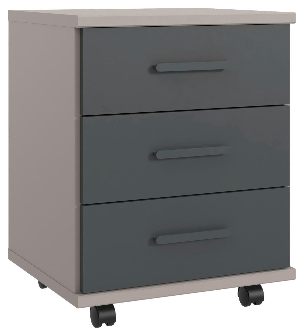 ROLLCONTAINER 46/58/40 cm  - Graphitfarben/Schwarz, Design, Holzwerkstoff/Kunststoff (46/58/40cm) - Carryhome