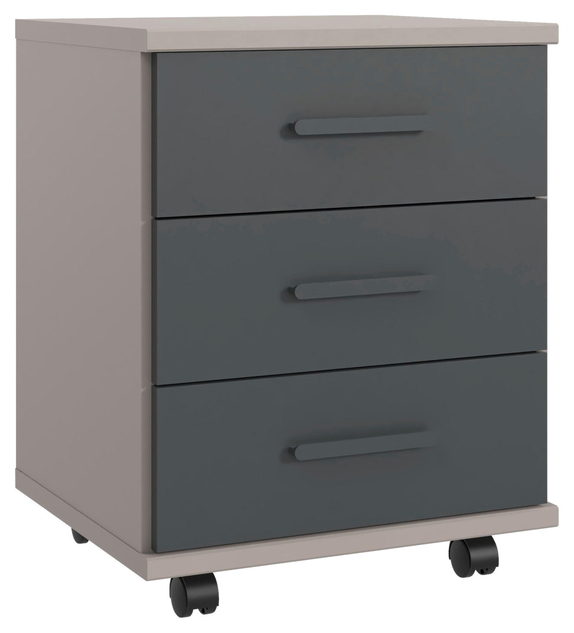 Carryhome Rollcontainer Graphit, Grau, Sahara 46x58x40 cm