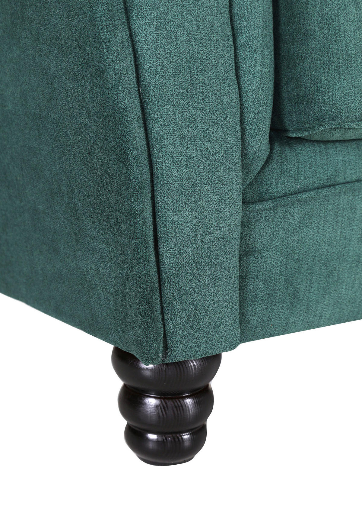 BIGSOFA in Flachgewebe Grün  - Dunkelbraun/Grün, Konventionell, Holz/Textil (270/80/110cm) - Livetastic