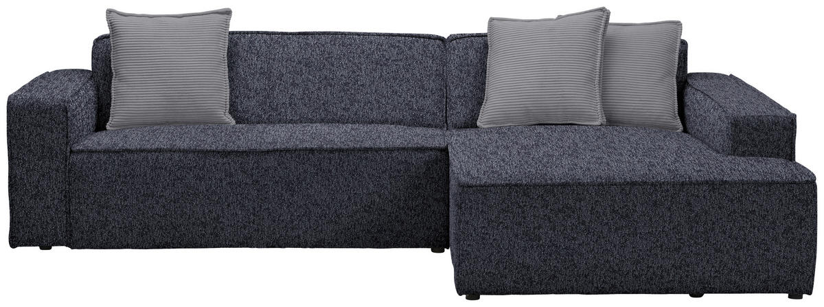 ECKSOFA in Chenille Anthrazit  - Dunkelgrau/Anthrazit, Konventionell, Kunststoff/Textil (280/188cm) - Carryhome