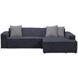 ECKSOFA in Chenille Anthrazit  - Dunkelgrau/Anthrazit, KONVENTIONELL, Kunststoff/Textil (280/188cm) - Carryhome