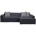 ECKSOFA Anthrazit Chenille  - Dunkelgrau/Anthrazit, KONVENTIONELL, Kunststoff/Textil (280/188cm) - Carryhome