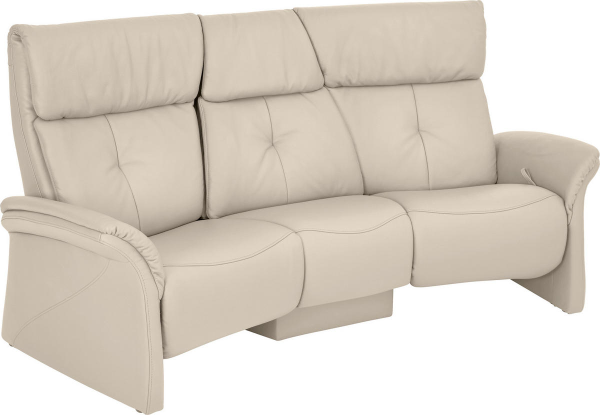 TRAPEZSOFA in Echtleder Creme  - Creme, KONVENTIONELL, Leder (208/107/103cm) - Himolla Komfortklass