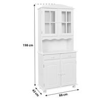 BIFE 88/198/43 cm   - bijela, Lifestyle, staklo/drvo (88/198/43cm) - P & B
