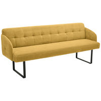 SITZBANK 217/85/69 cm Cord Gelb Metall  - Gelb/Schwarz, Design, Textil/Metall (217/85/69cm) - Musterring