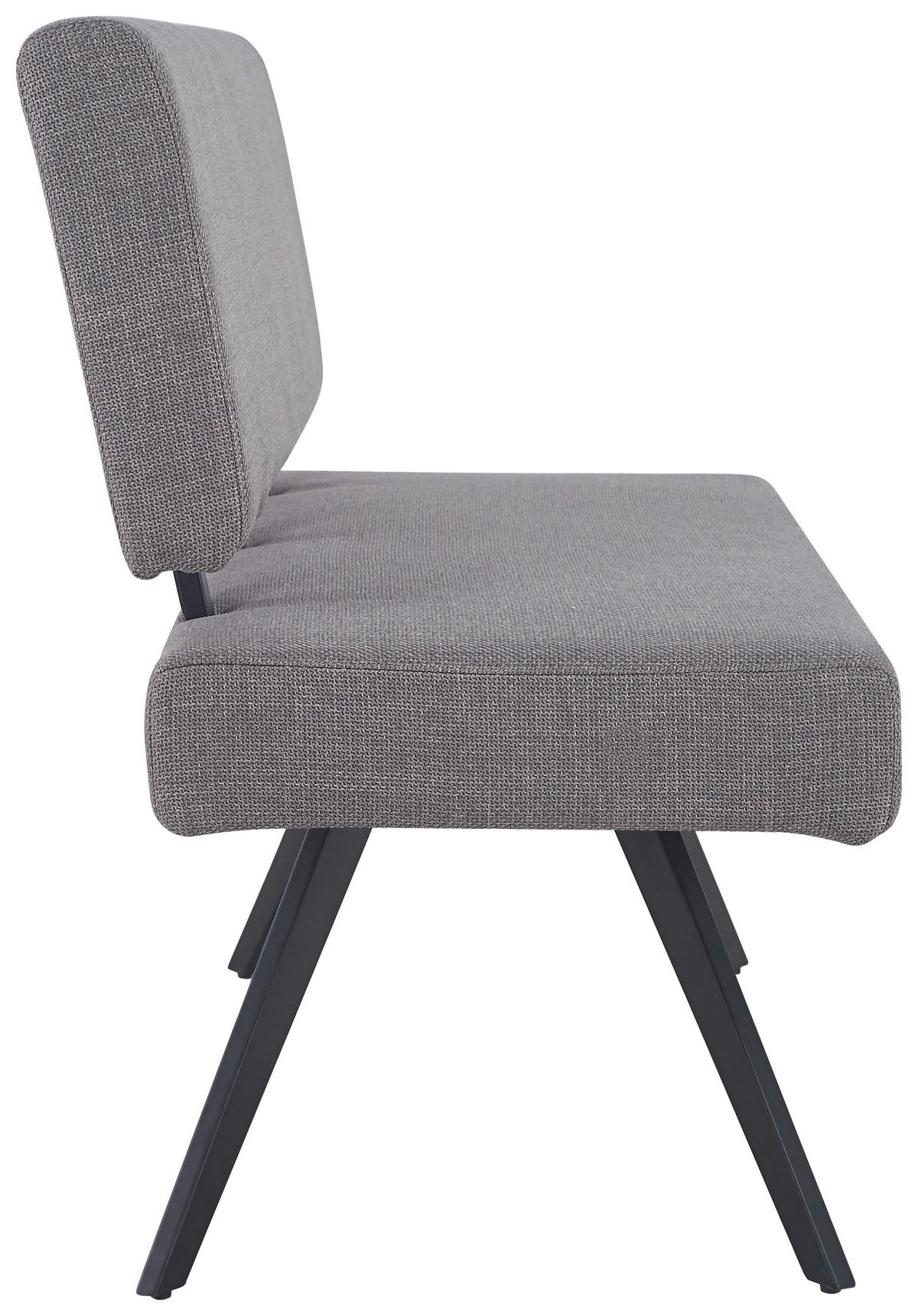 SITZBANK in Metall, Textil Hellgrau  - Hellgrau/Schwarz, KONVENTIONELL, Textil/Metall (140/90/62cm) - MID.YOU