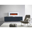 LOWBOARD  in 225/54/40,5 cm  - Anthrazit/Alufarben, Design, Glas/Holzwerkstoff (225/54/40,5cm) - Voleo