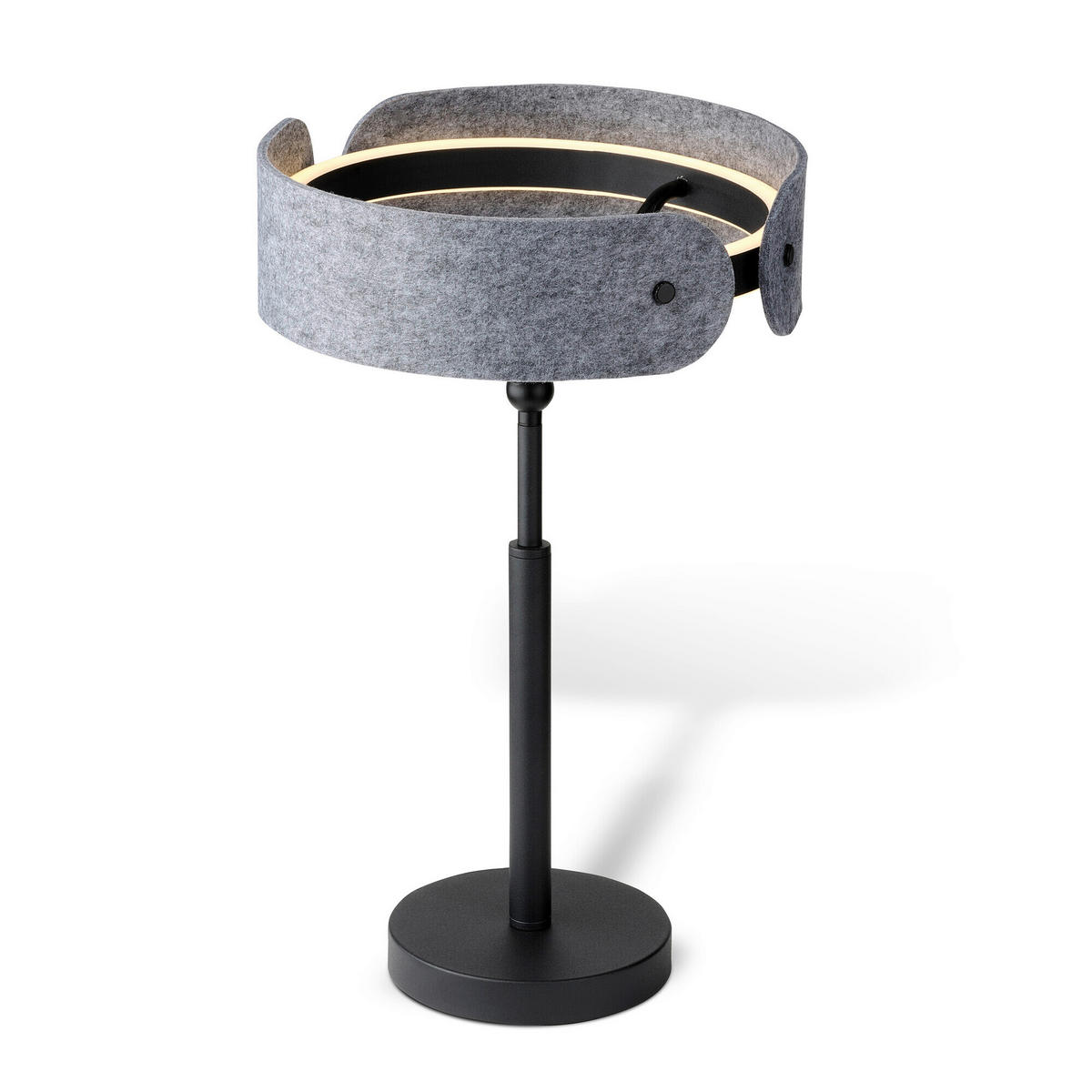 LED-TISCHLEUCHTE 27/43 cm   - Dunkelgrau, Basics, Kunststoff/Textil (27/43cm) - Osram