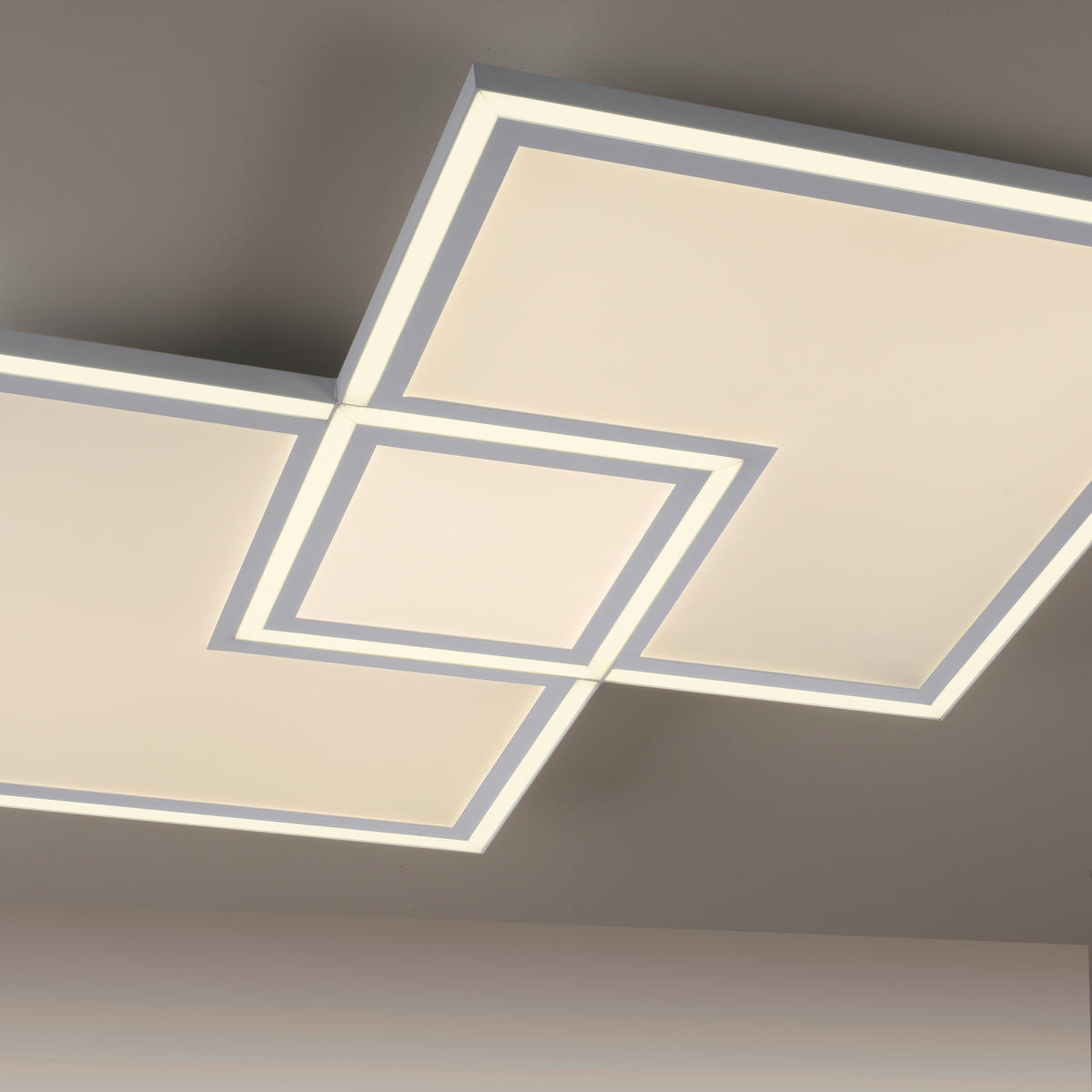 LED-DECKENLEUCHTE 51 W    67/67/5 cm  - Weiss, Trend, Kunststoff/Metall (67/67/5cm) - Novel