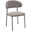 STUHL Mikrofaser Grau, Schwarz  - Schwarz/Grau, KONVENTIONELL, Textil/Metall (53/80/57cm) - MID.YOU