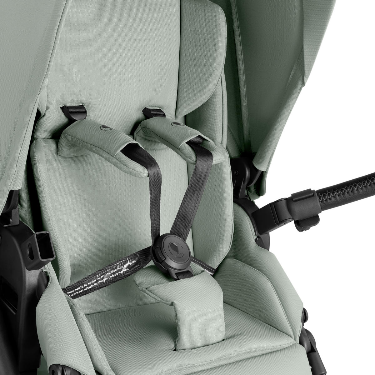 KINDERWAGENSET  Salsa 5 Air Set  Pine  - Pastellgrün/Schwarz, Basics, Textil/Metall (63/118/95,5cm) - ABC Design
