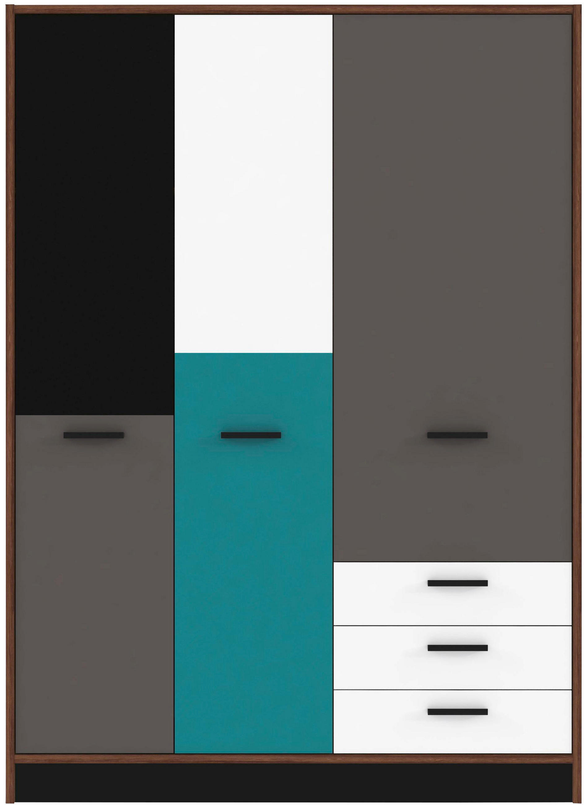 Kleiderschrank 3 Turig Grau Grun Schwarz Weiss Eichefarben Online Kaufen Xxxlutz