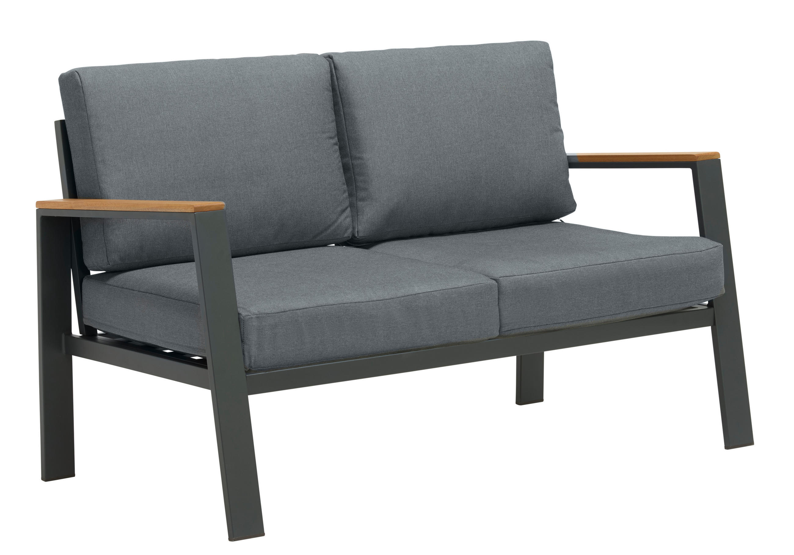 Ambia Garden Loungesofa Anthrazit, Grau, Natur 132x74x75 cm