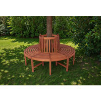 BAUMBANK 160/91/160 cm Eukalyptusholz   - Eukalyptusholzfarben/Braun, MODERN, Holz (160/91/160cm) - Gardenson