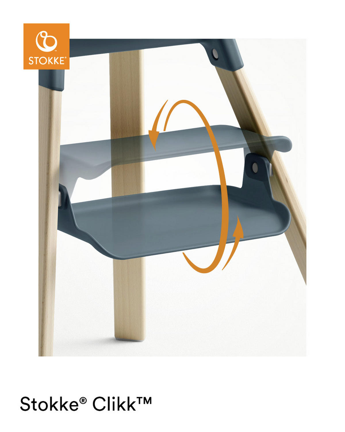 HOCHSTUHL Clikk  - Dunkelblau/Naturfarben, Design, Holz/Kunststoff (56/82.5/69cm) - Stokke