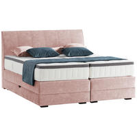 BOXSPRINGBETT 160/200 cm  in Hellrosa  - Wengefarben/Hellrosa, KONVENTIONELL, Holz/Textil (160/200cm) - Novel