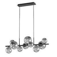 PENDELLEUCHTE PALOMA 86/33/150 cm   - Schwarz, Design, Glas/Metall (86/33/150cm)