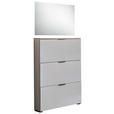 GARDEROBE 2-teilig in 100/200/19 cm - Kaschmir/Eichefarben, Design, Glas/Holzwerkstoff (100/200/19cm) - Voleo