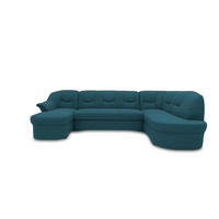 WOHNLANDSCHAFT Dunkelblau Mikrofaser  - Schwarz/Dunkelblau, KONVENTIONELL, Kunststoff/Textil (146/295/180cm) - MID.YOU